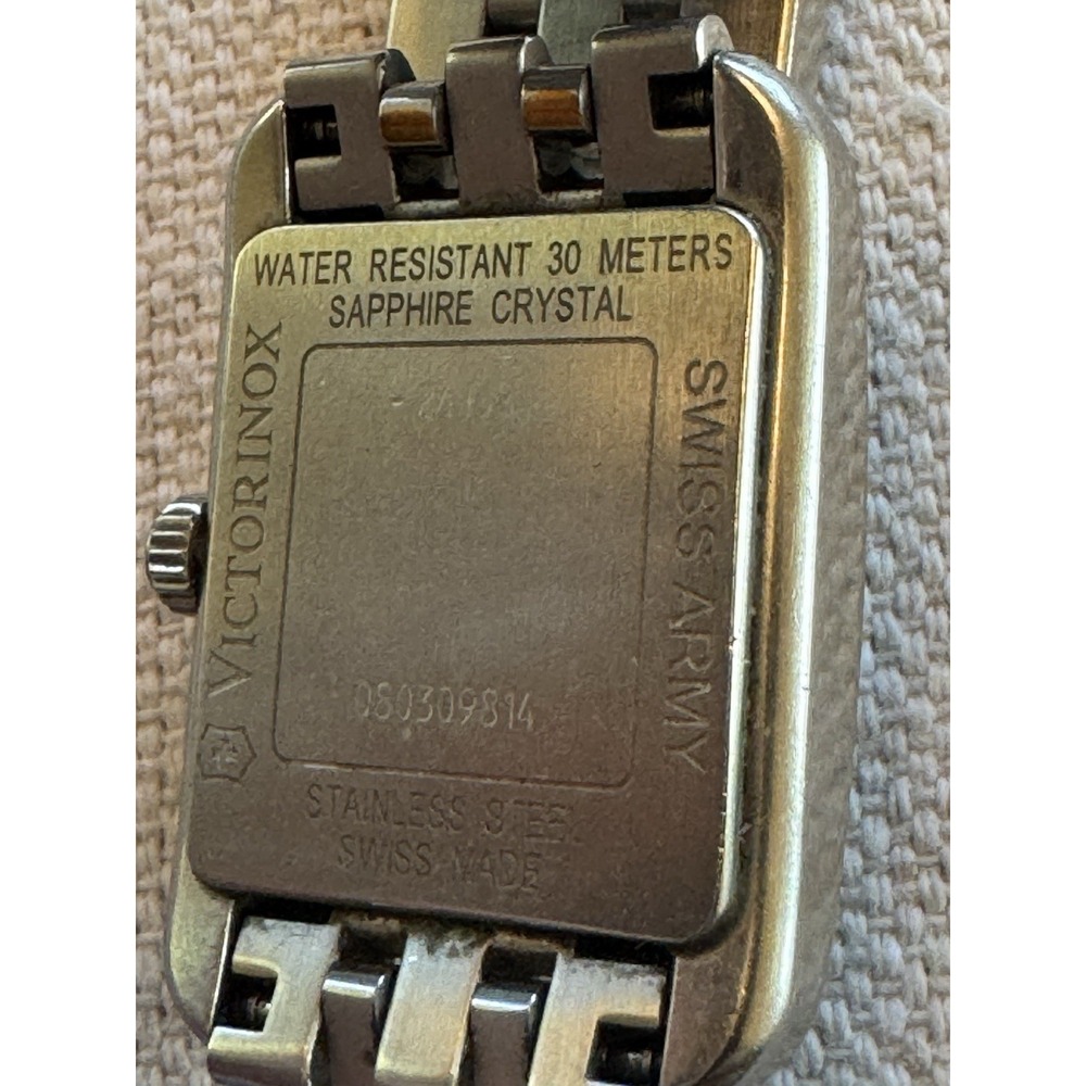 Victorinox Swiss Army Alliance 24168 Two Tone Rectangle Quartz Watch 6.75" - Picture 5 of 16